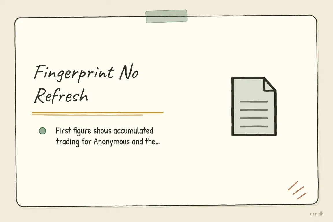 Illustrated infographic summarizing: Fingerprint No Refresh