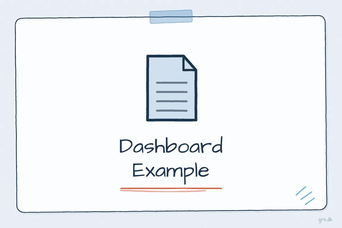 Illustrated infographic summarizing: Dashboard Example