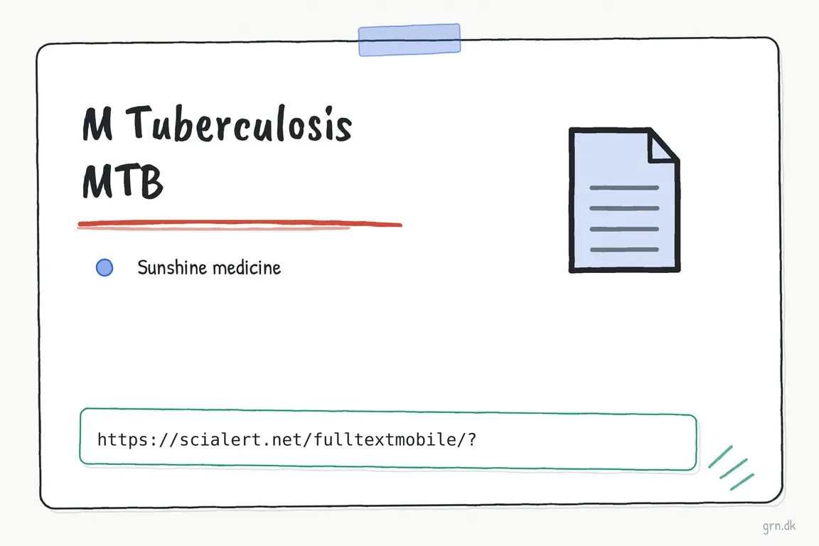 Illustrated infographic summarizing: M Tuberculosis MTB