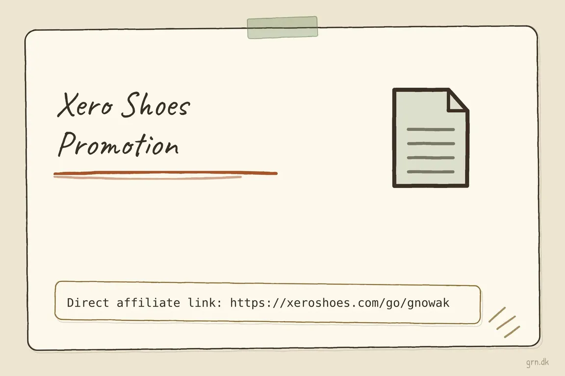 Illustrated infographic summarizing: Xero Shoes Promotion