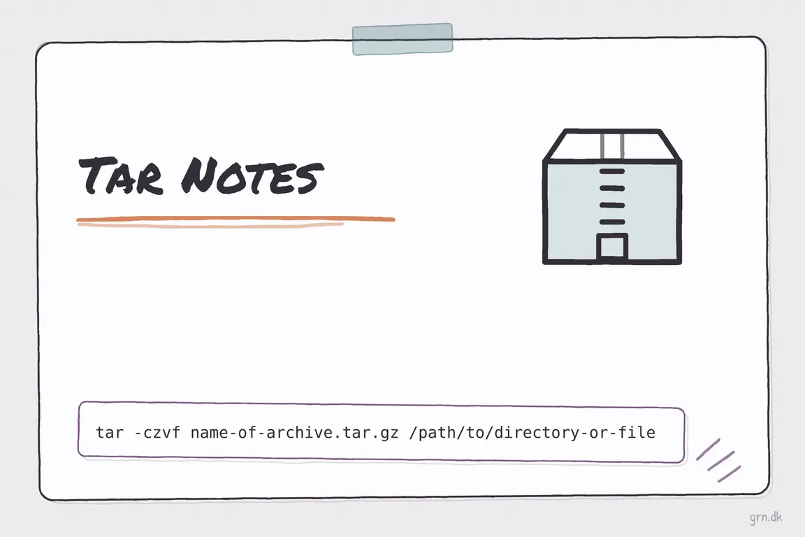 Illustrated infographic summarizing: Tar Notes