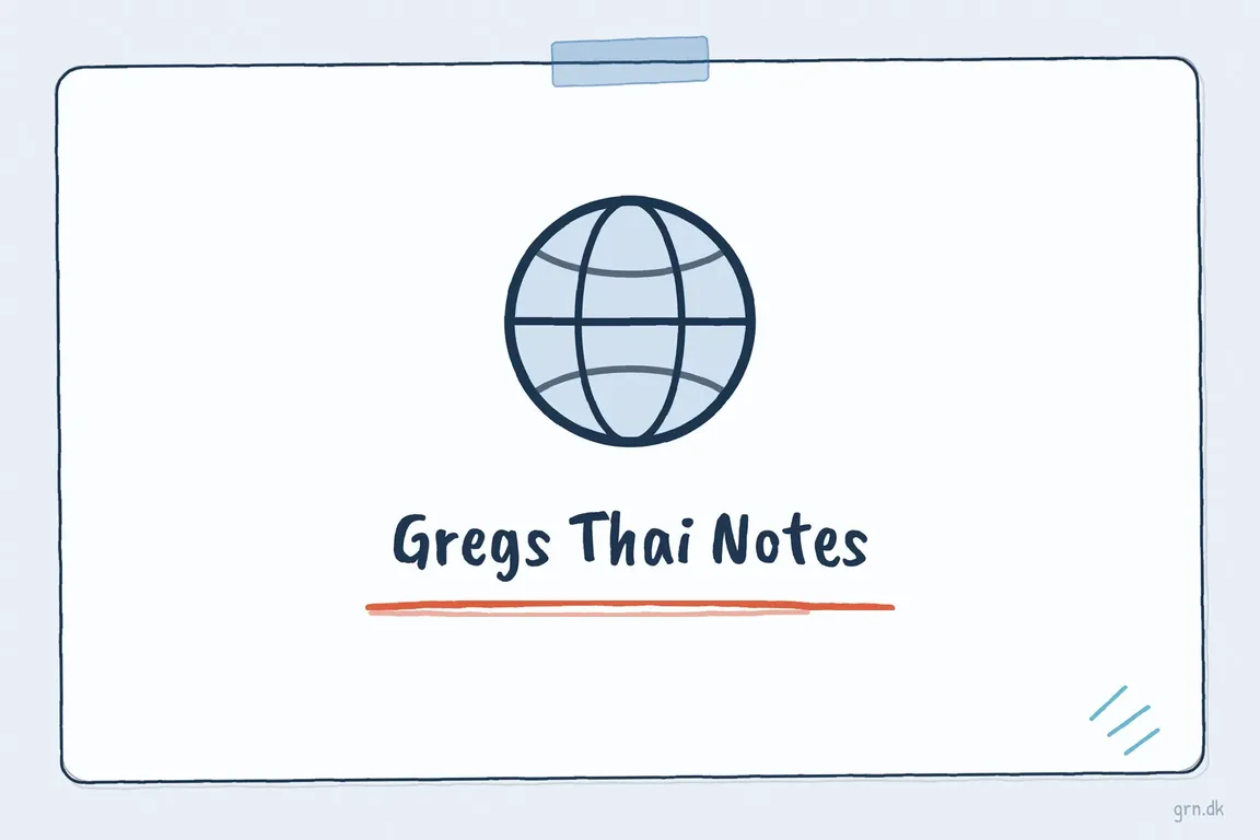 Illustrated infographic summarizing: Gregs Thai Notes