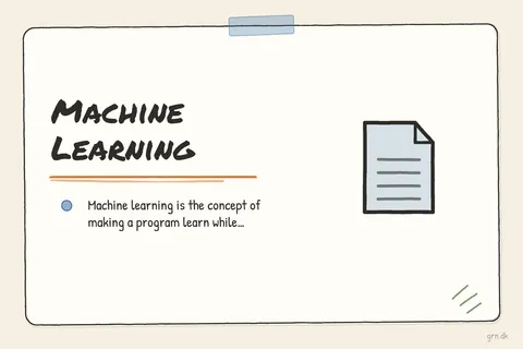 Illustrated infographic summarizing: Machine Learning