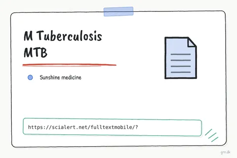 Illustrated infographic summarizing: M Tuberculosis MTB