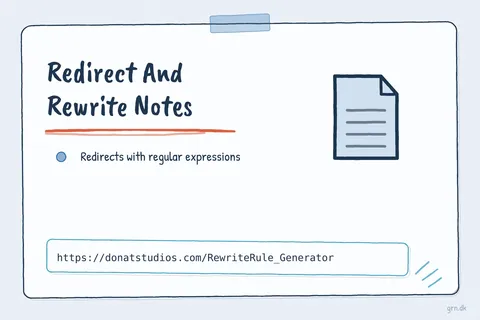 Illustrated infographic summarizing: Redirect And Rewrite Notes