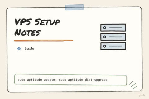 Illustrated infographic summarizing: VPS Setup Notes