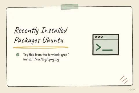 Illustrated infographic summarizing: Recently Installed Packages Ubuntu