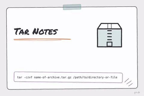 Illustrated infographic summarizing: Tar Notes