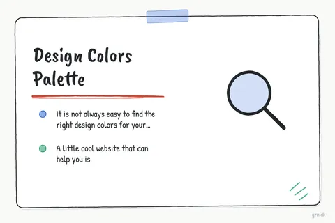Illustrated infographic summarizing: Design Colors Palette
