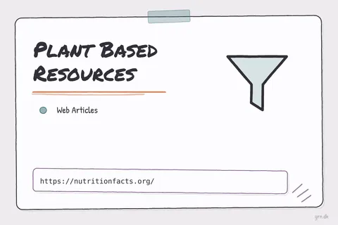 Illustrated infographic summarizing: Plant Based Resources