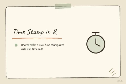 Illustrated infographic summarizing: Time Stamp in R