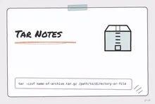 Illustrated infographic summarizing: Tar Notes
