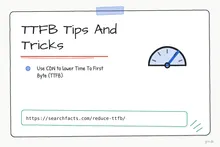 Illustrated infographic summarizing: TTFB Tips And Tricks
