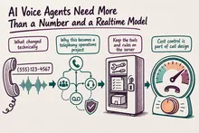 Illustrated infographic summarizing: AI Voice Agents Need More Than a Number and a Realtime Model