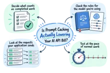 Illustrated infographic summarizing: Is Prompt Caching Actually Lowering Your AI API Bill?